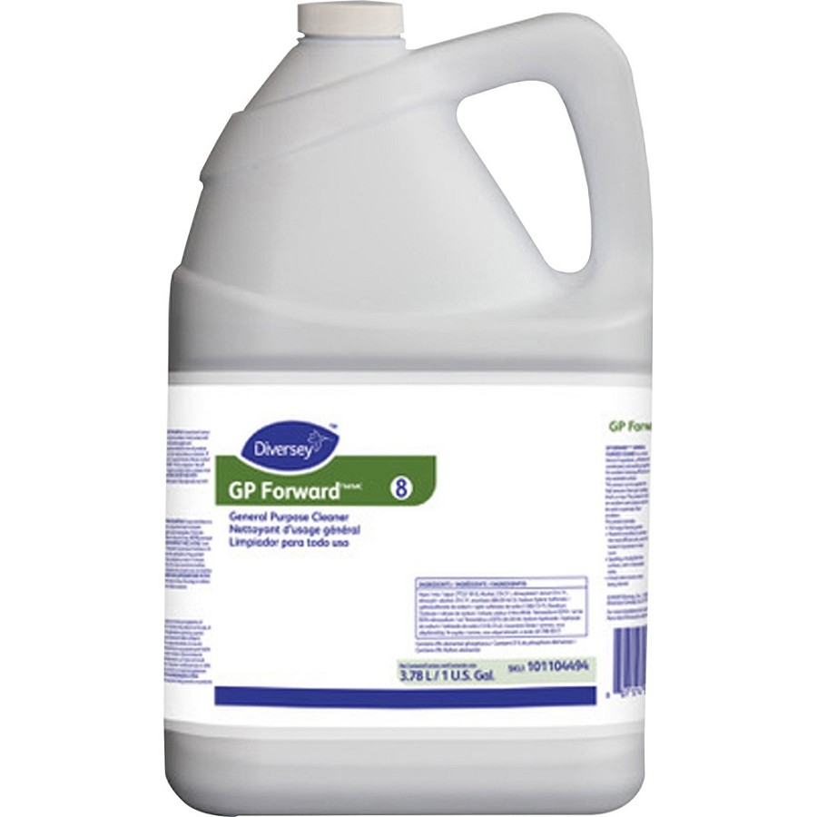 Diversey GP Forward General Purpose Cleaner - Concentrate - 128 fl oz (4 quart) - Citrus Scent - Versatile, Rinse-free, Kosher - Clear Green - 1 Each 