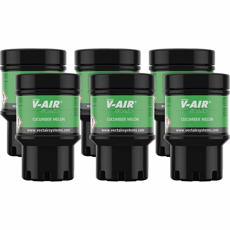 Vectair Systems V-Air MVP Dispenser Fragrance Refill - Spray - 6000 ft³ - Cucumber Melon - 60 Day - Odor Neutralizer - 6 / Carton 