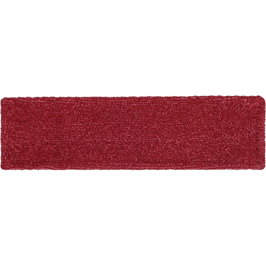 Rubbermaid Commercial Adaptable Flat Mop Microfiber Pad - 19.5' Length x 5.5' Depth - MicroFiber - Red - 12 / Carton 