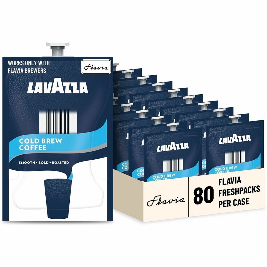 Flavia Freshpack Cold Bew Coffee - Compatible with Flavia Creation 300 with Chill Refresh Module, Flavia Creation 600 with Chill Module - Cold Brewed, Ice Coffee - Medium - Freshpack - Cocoa - Kosher - 80 / Carton 