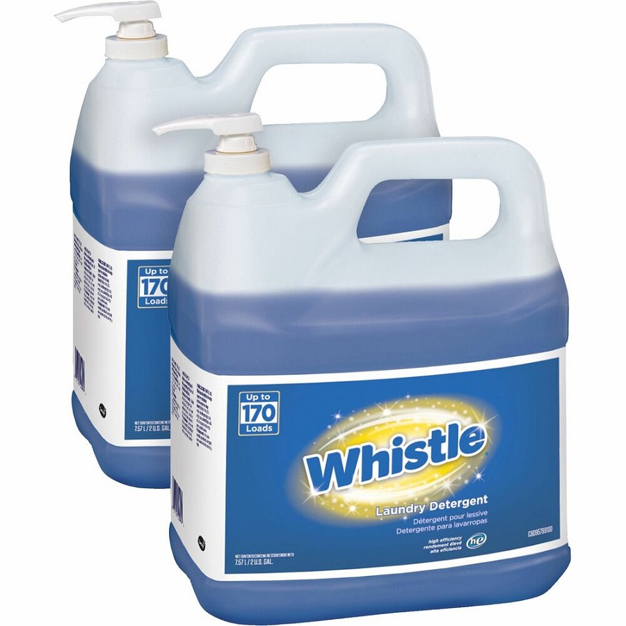 Diversey Whistle Laundry Detergent - Concentrate - 256 fl oz (8 quart) - Floral Scent - Blue - 2 / Carton 