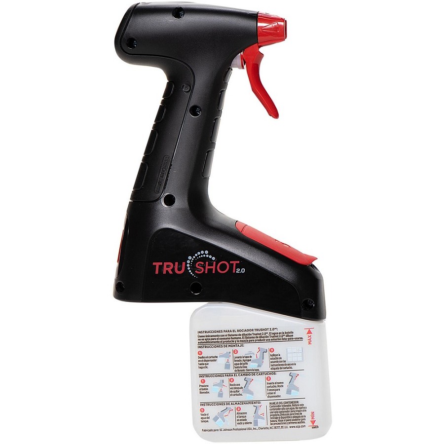 SC Johnson TruShot 2.0 Trigger Dispenser - Black, Red - 4 / Carton 
