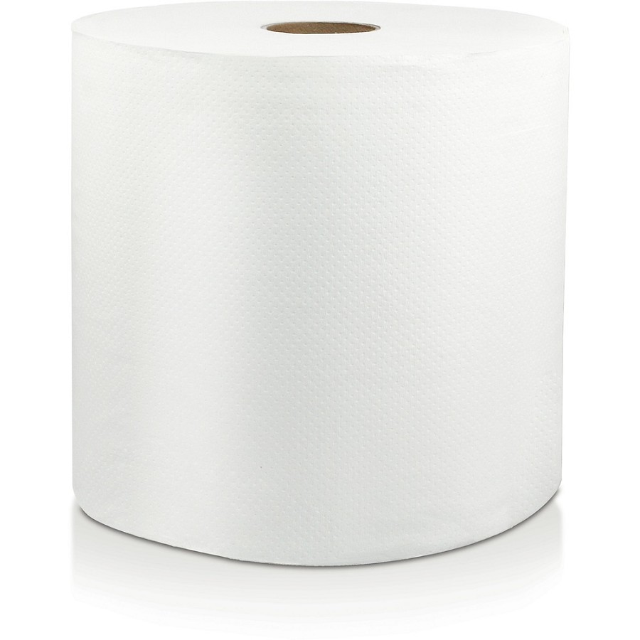Livi VPG Select Hard Wound Towel - 1 Ply - 8' Width x 600 ft Length - 1 13/16' Core - White - Fiber - 6 / Carton 