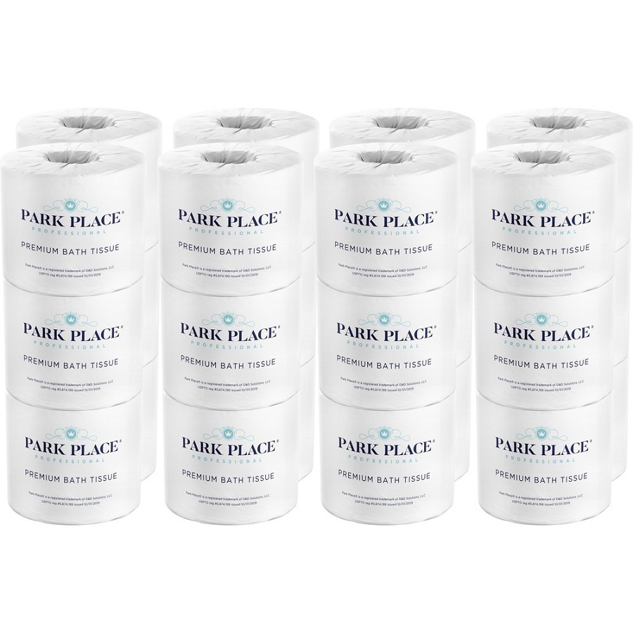 Park Place Double-ply Premium Bath Tissue Rolls - 2 Ply - 420 Sheets/Roll - Embossed Pattern - White - 24 Rolls Per CartonCarton - 24 / Carton 