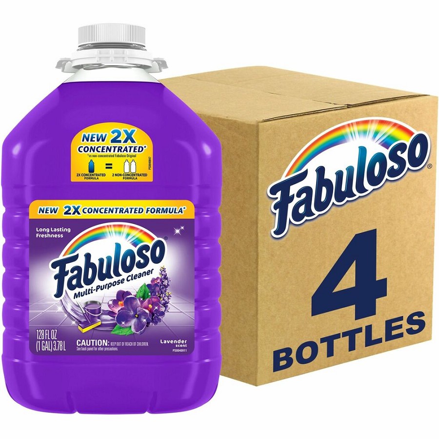 Fabuloso All-Purpose Cleaner - 128 fl oz (4 quart) - Lavender Scent - Rinse-free, Residue-free, Long Lasting - Purple - 4 / Carton 