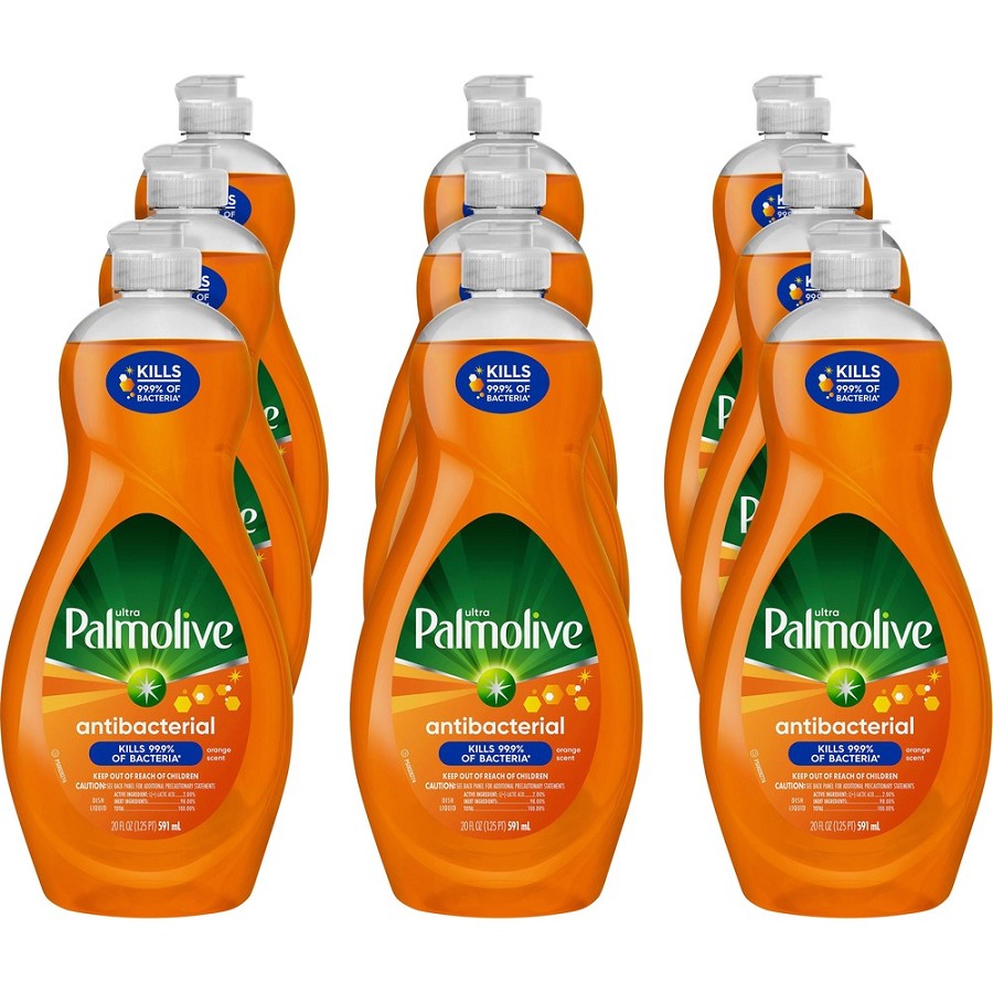 Palmolive Antibacterial Ultra Dish Soap - For Dish, Kitchen - Concentrate - Liquid - 20 fl oz (0.6 quart) - Recommended For: Bacteria Remover, Grease Remover, Dirt Remover - Phosphate-free, Kosher-free, Residue-free, Non-abrasive, Antibacterial - Orange - 
