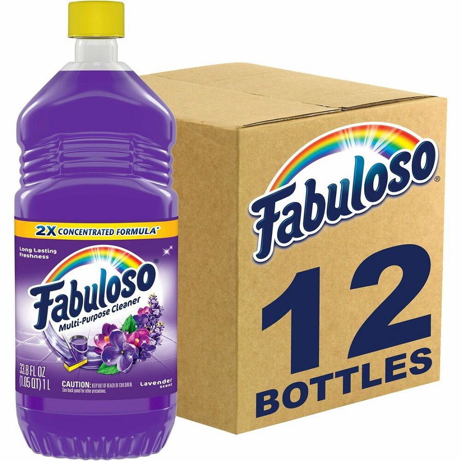 Fabuloso All-Purpose Cleaner - For Multipurpose, Multi Surface - 33.8 fl oz (1.1 quart) - Lavender Scent - Recommended For: Grease Remover, Soil Remover - Rinse-free, Residue-free, Long Lasting - Lavender - 12 / Carton 