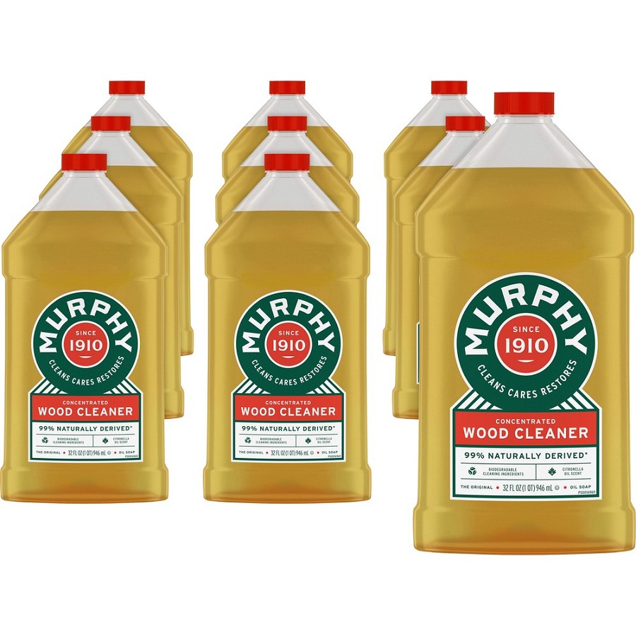 Murphy Oil Soap Wood Cleaner - Ready-To-Use - 32 fl oz (1 quart) - Phosphate-free, Ammonia-free, Bleach-free - Gold Bottle - 9 / Carton 