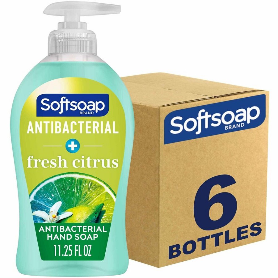 Softsoap Antibacterial Soap Pump - Fresh Citrus Scent - 11.25 fl oz - Pump Bottle Dispenser - Bacteria Remover - Hand, Skin, Kitchen, Bathroom - Moisturizing - Antibacterial - Green - Refillable, Paraben-free, Phthalate-free, pH Balanced, Biodegradable, R 