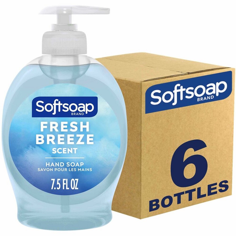 Softsoap Fresh Breeze Hand Soap - Fresh Breeze Scent - 7.50 fl oz - Pump Bottle Dispenser - Dirt Remover, Bacteria Remover, Kill Germs - Hand, Skin - Moisturizing - Antibacterial - Blue - Rich Lather, Recyclable, Paraben-free, Phthalate-free, pH Balanced, 