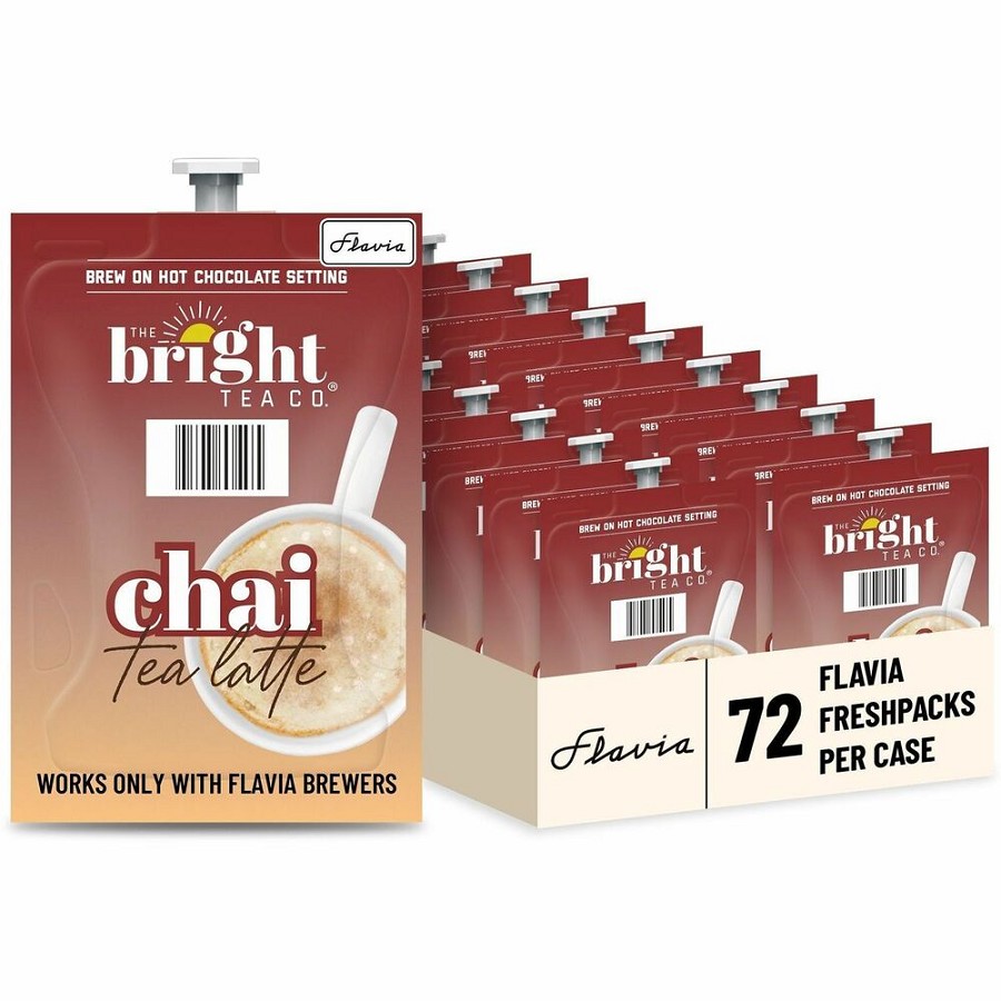 Flavia Chai Tea Latte Freshpack - Compatible with Flavia Aroma, Flavia Creation 300, FLAVIA Creation 600, Flavia Creation 150, Flavia Creation 200, Flavia Creation 500 - Kosher - 72 / Carton 