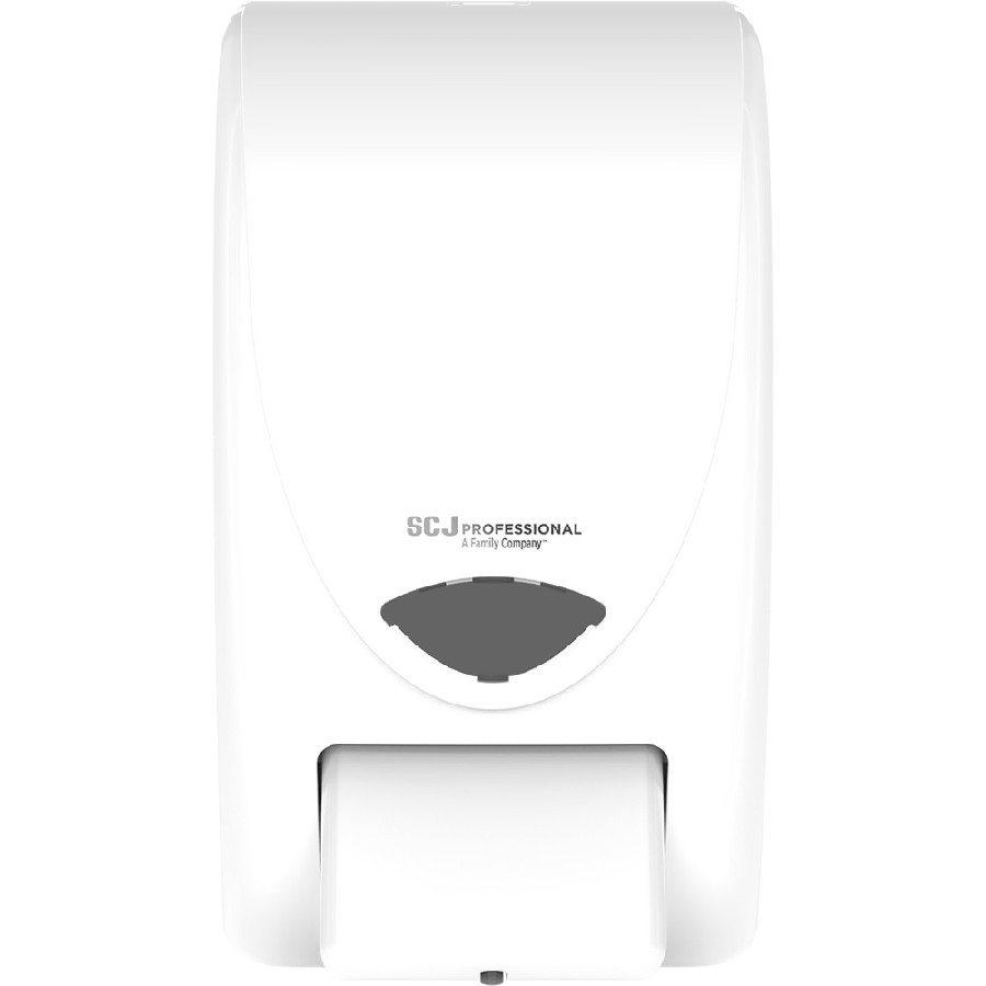 SC Johnson Proline Curve Manual Dispenser - Manual - 2.11 quart Capacity - Anti-bacterial, Wear Resistant, Durable, Push Button, Hygienic, Locking Mechanism, Wall Mountable - White - 1 Each 