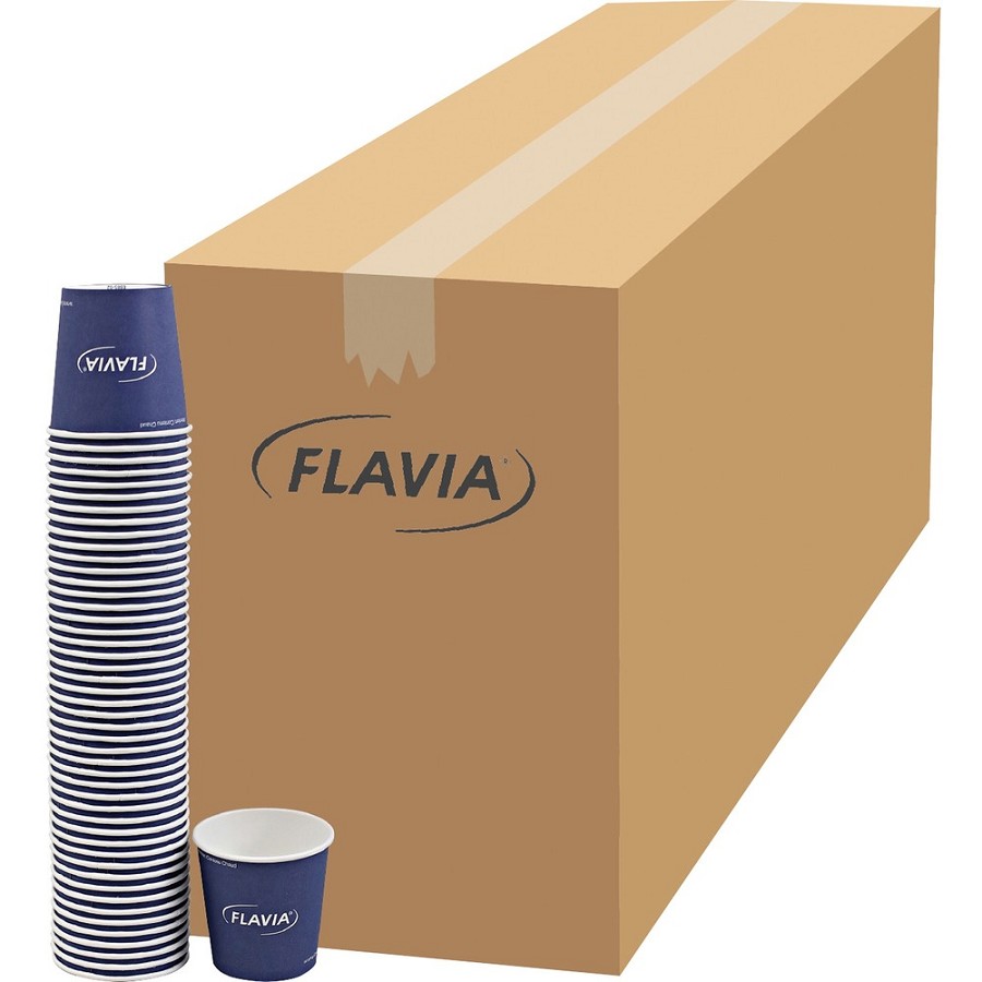 Flavia 10 oz Hot Beverage Paper Cups - 10 fl oz - Blue - Paper - Beverage, Hot Drink - 1000 / Carton 