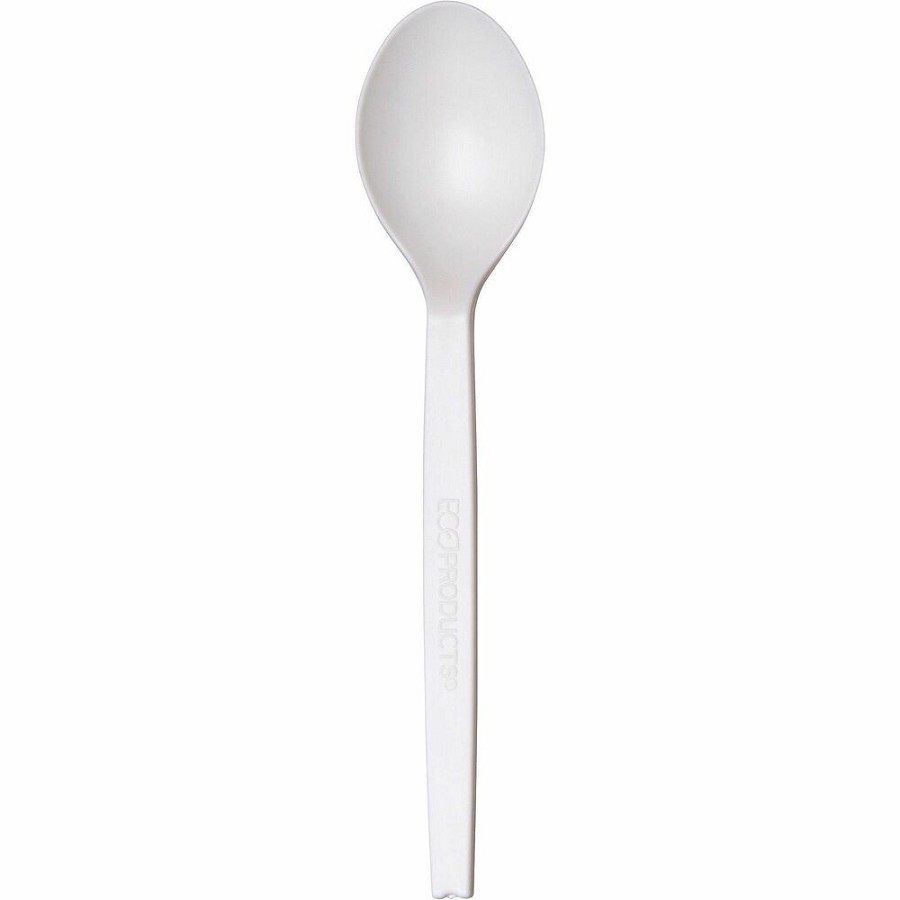 WNA 7' Plant Starch Spoons - Spoon - Breakroom - Plant Starch - Beige - 50/Pack - 20 / Carton 