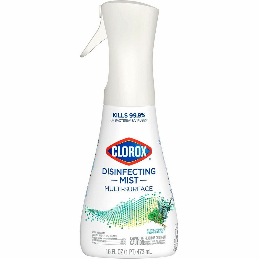 Clorox Disinfecting, Sanitizing & Antibacterial - 16 fl oz (0.5 quart) - Eucalyptus Peppermint Scent - Non-aerosol, Bleach-free - White - 1 Each 
