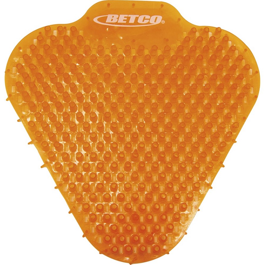 Betco Anti-Splash Scented Urinal Screen - Lasts upto 45 Days - Anti-splash, Recyclable, Flexible - 60 / Carton - Orange 