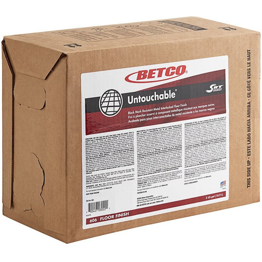 Betco Untouchable With SRT Floor Finish - 640 fl oz (20 quart) - Mild Scent - Self-sealing, Non-scuffing, Scuff Resistant, Low Odor, Black Mark Resistant, Durable, Detergent Resistant - White - 1 Each 