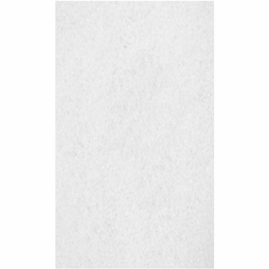Genuine Joe Polishing Floor Pad - 14' Width x 28' Length - Polishing, Floor - 350 rpm Maximum Speed Supported - Durable, Long Lasting, Non-abrasive - Fiber, Resin - White - 5 / Carton 