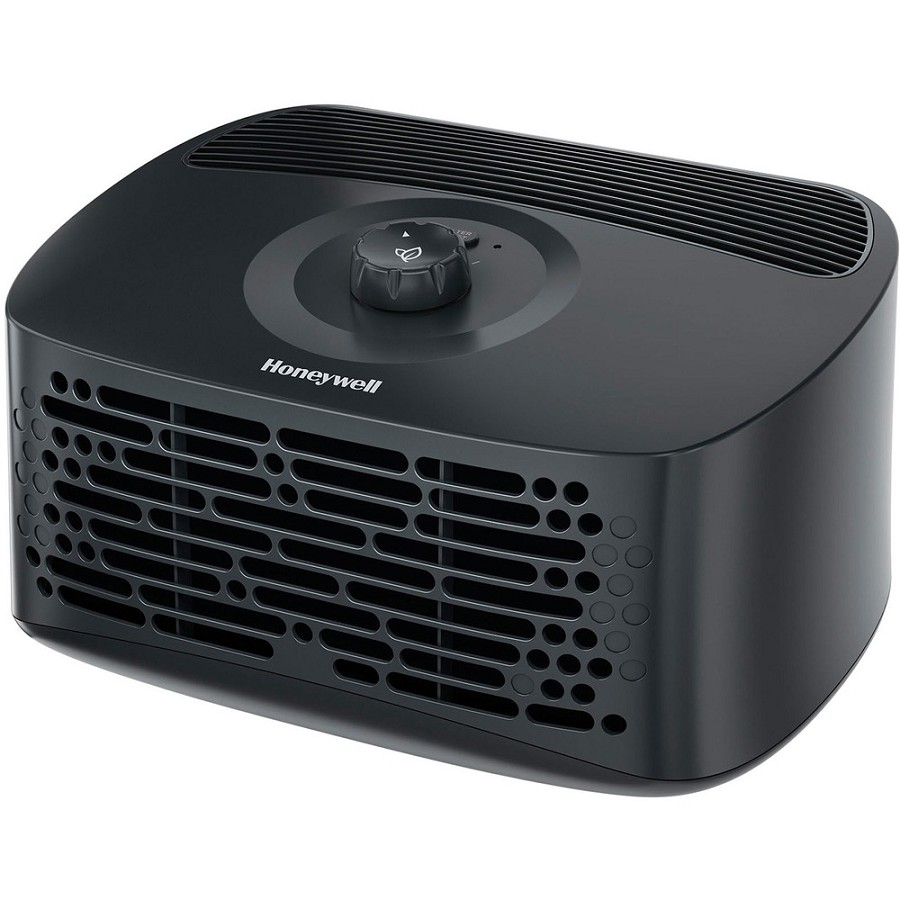 Honeywell True HEPA Tabletop Air Purifier - True HEPA, HEPA, Activated Carbon - 90 Sq. ft. - 695.7 gal/min - Black - 1 Each 