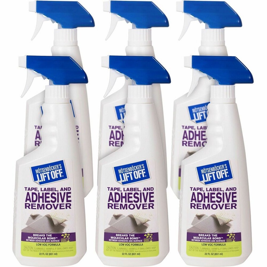 Mötsenböcker's Lift Off Stain/Tape Remover - For Chewing Gum, Tape Adhesive, Label Adhesive, Crayon, Sticker Adhesive, Wax - Clear - 6 / Carton 