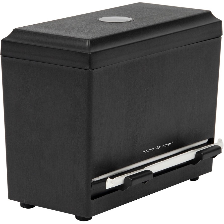 Mind Reader Anchor One-Touch Straw Dispenser - 250 x Straw - 7.50' Height4.50' Depth x 9.25' Length - Counter - Adjustable, Lightweight, Easy to Clean, Compact, Sturdy, Durable - Black - Plastic, Acrylic - 1 Each 