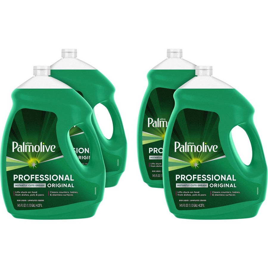 Palmolive Professional Original Liquid Dish Soap - 145 fl oz (4.5 quart) - pH Balanced, Phosphate-free, Paraben-free, Eco-friendly - Green - 4 / Carton 