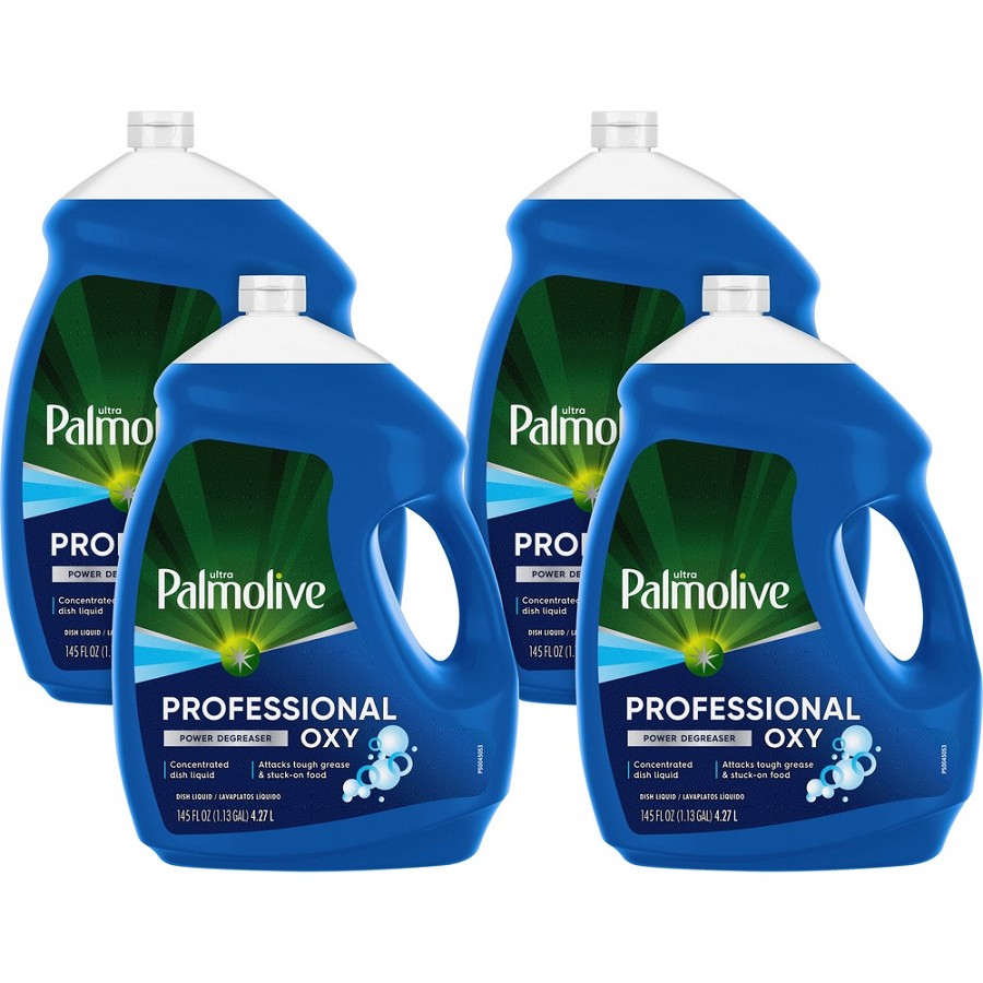 Palmolive Professional Dish Soap Oxy Degreaser - Concentrate - 145 fl oz (4.5 quart) - Phosphate-free, Paraben-free, Eco-friendly - Blue - 4 / Carton 