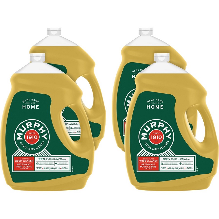 Murphy Oil Soap Cleaner - Concentrate - 145 fl oz (4.5 quart) - Natural Scent - Ammonia-free, Bleach-free, Phosphate-free - Brown - 4 / Carton 