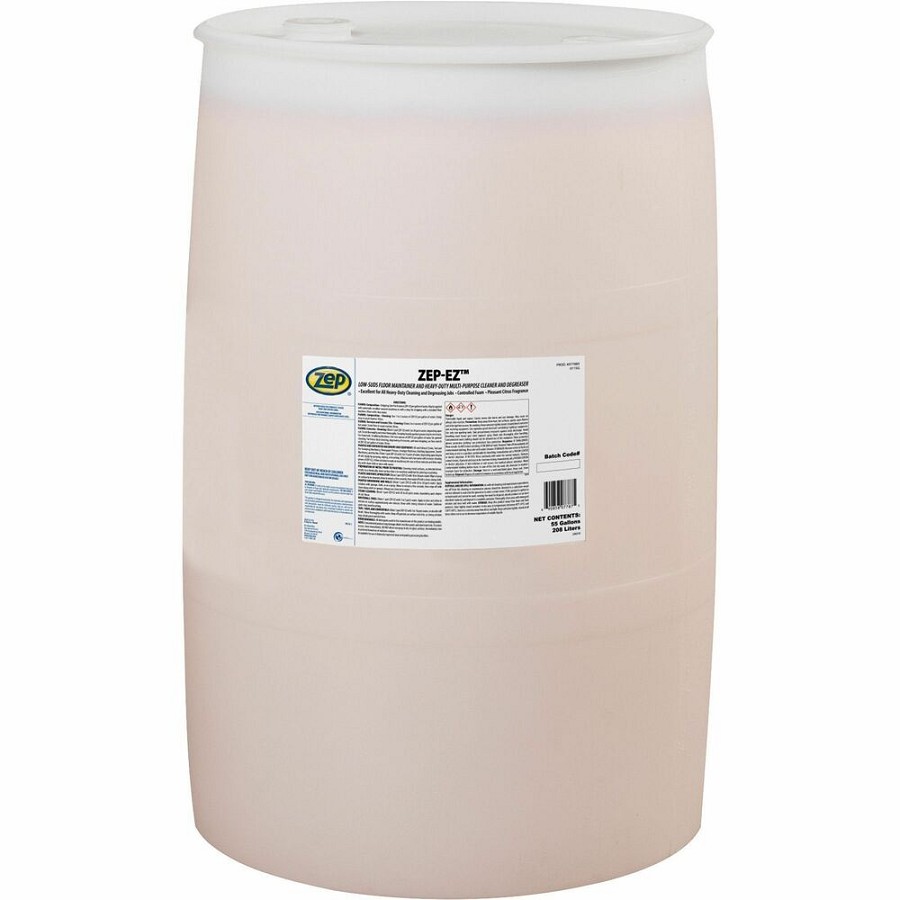 Zep Commercial EZ Floor Cleaner/Wax Stripper - For General Purpose, Floor, Hard Surface - Liquid - 7040 fl oz (220 quart) - Citrus Scent - Film-free, Ammonia-free - Orange, Clear - 1 Each 