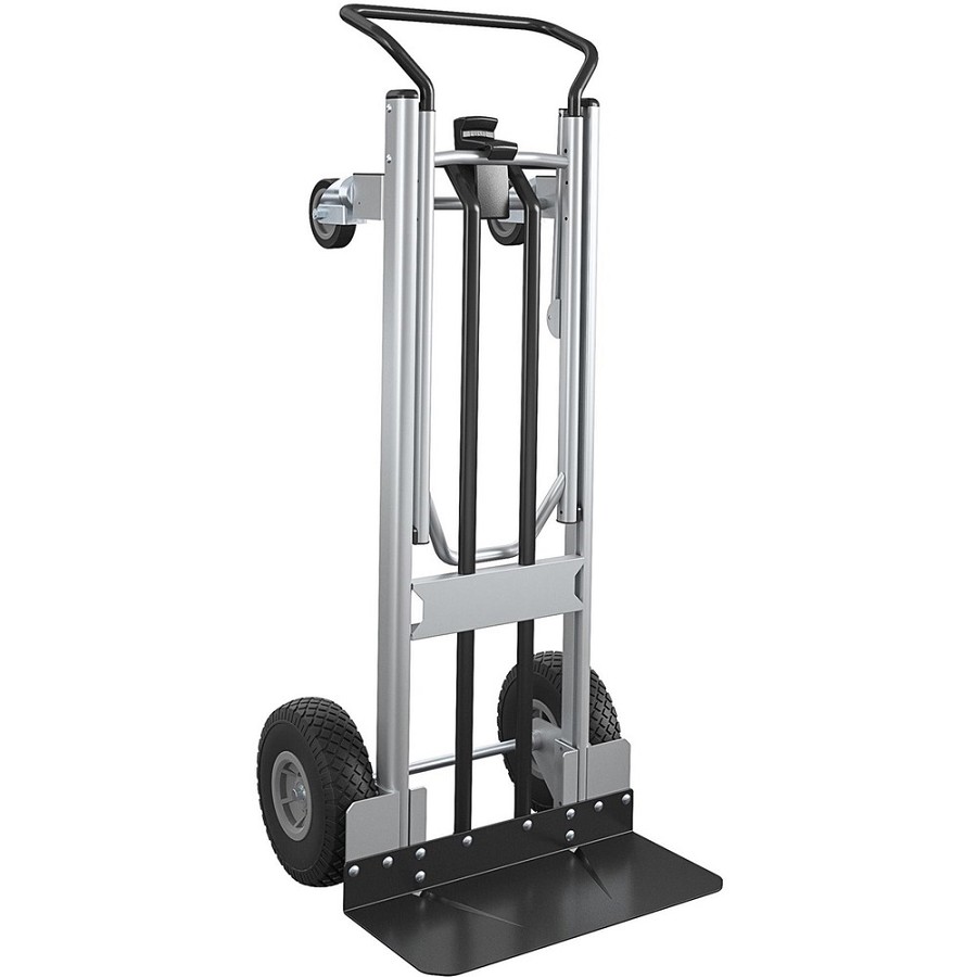 Cosco 2-in-1 Hybrid Hand Truck - 1000 lb Load Capacity - 4 Casters - 19.50' Length x 19.50' Width x 48' Height - Black - 1 Each 