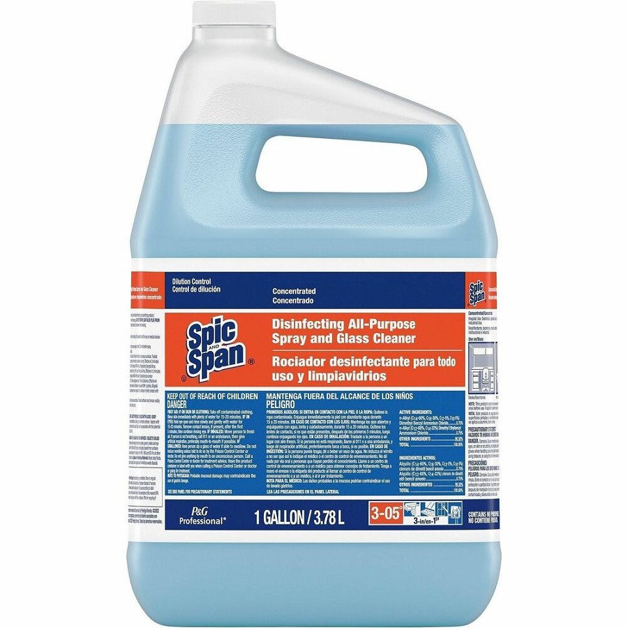 Spic and Span Concentrated Cleaner - Ready-To-Use/Concentrate - 128 fl oz (4 quart) - Heavy Duty, Streak-free, Disinfectant - Blue - 2 / Carton 