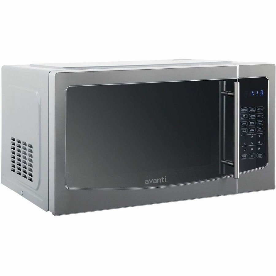 Avanti Microwave Oven - 1.1 ft³ Capacity - Microwave - 10 Power Levels - 1000 W Microwave Power - 120 V AC - FuseStainless Steel - Countertop - Silver 