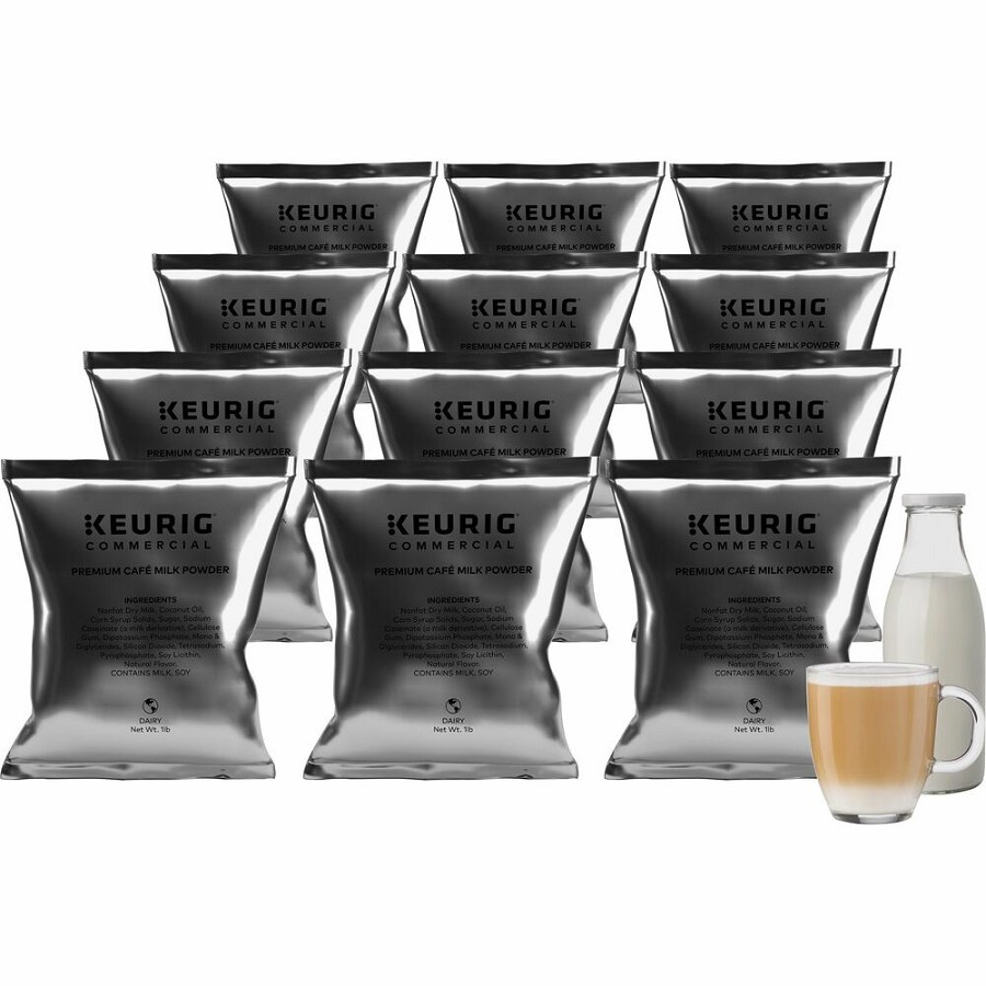 Keurig Premium Cafe Milk Powder - 1 lb (16 oz) - 12 / Carton 