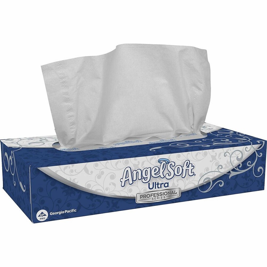 Angel Soft Professional Series Facial Tissue - 2 Ply - WhiteBox - 126/Box - 30 / Carton 