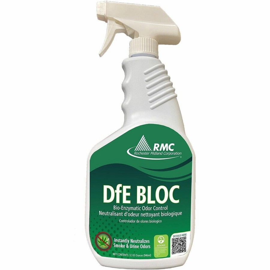 RMC DfE Biological Cleaner - 32 fl oz (1 quart) - 8.5 pH - Odorless, Odor Neutralizer, Rinse-free - Amber - 1 Each 