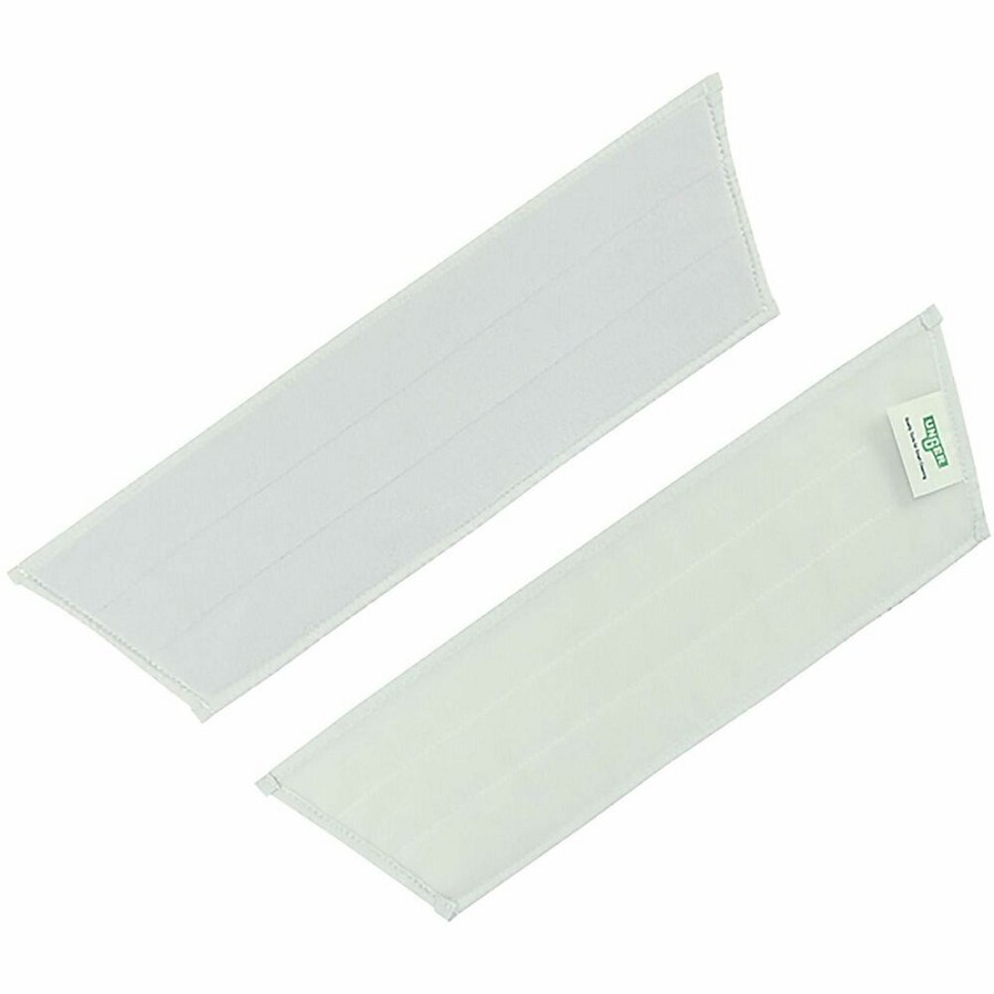 Unger Excella Floor Finishing Pads - 20' Length - Mopping, Floor - Hook & Loop Fastener - MicroFiber - Green, Black - 1 Each 