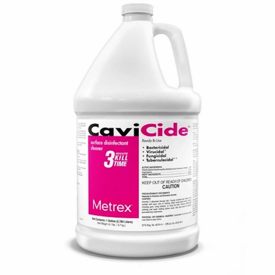 Metrex Cavicide Disinfectant Cleaner - Ready-To-Use - 128 fl oz (4 quart) - Refillable, Disinfectant - White - 4 / Carton 