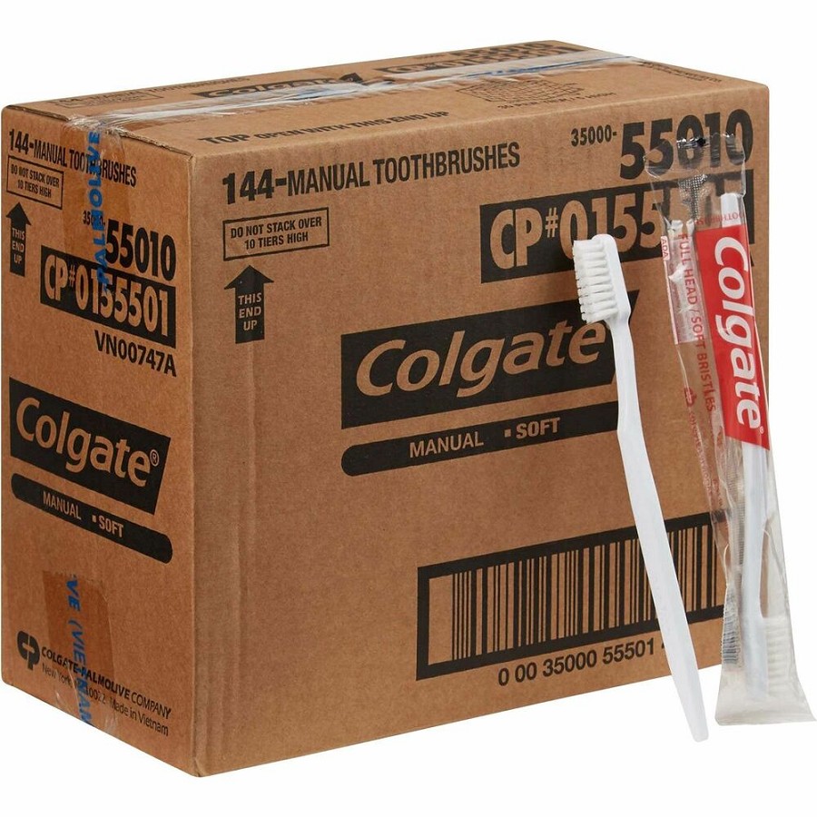 Colgate Full Head Wrapped Toothbrushes - Soft - Multi - 144 / Carton 