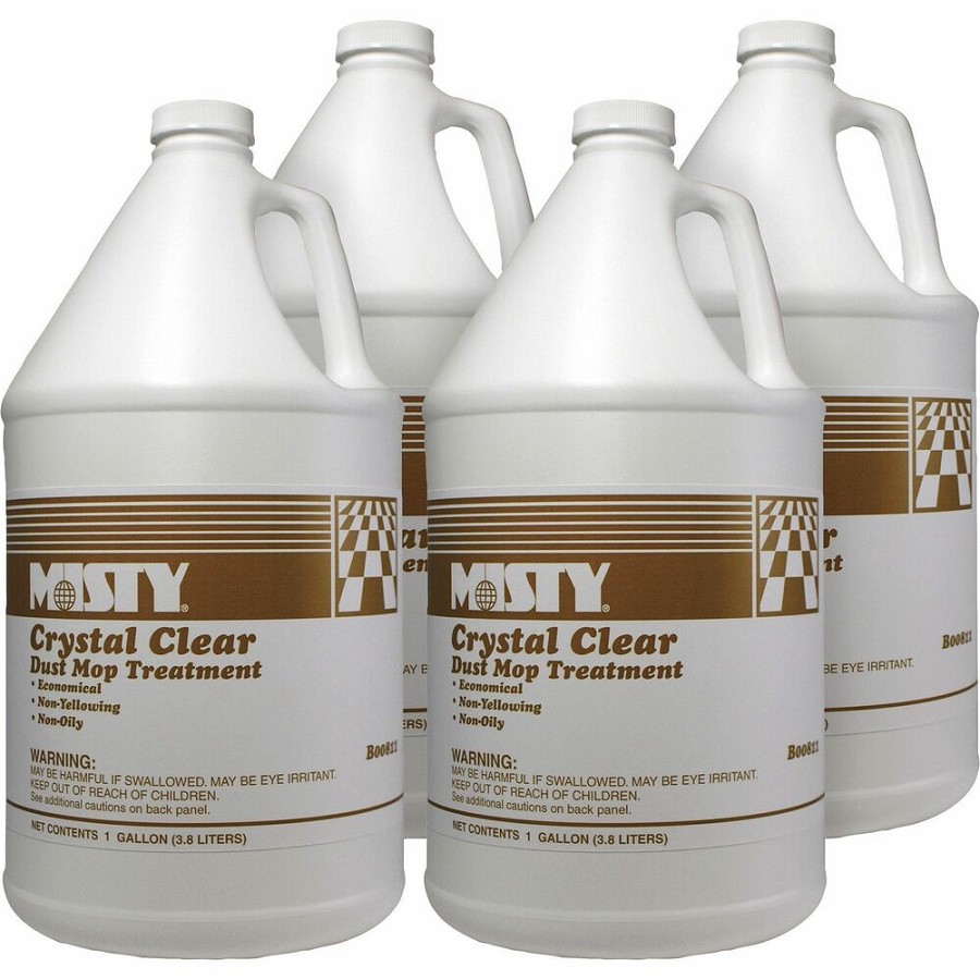 MISTY Apply Crystal Clear Deep Mop Treatment - For Multipurpose, Multi Surface - Ready-To-Use - 128 fl oz (4 quart) - Grapefruit Scent - Non-abrasive, Oil-free, Low Odor - Crystal Clear - 4 / Carton 