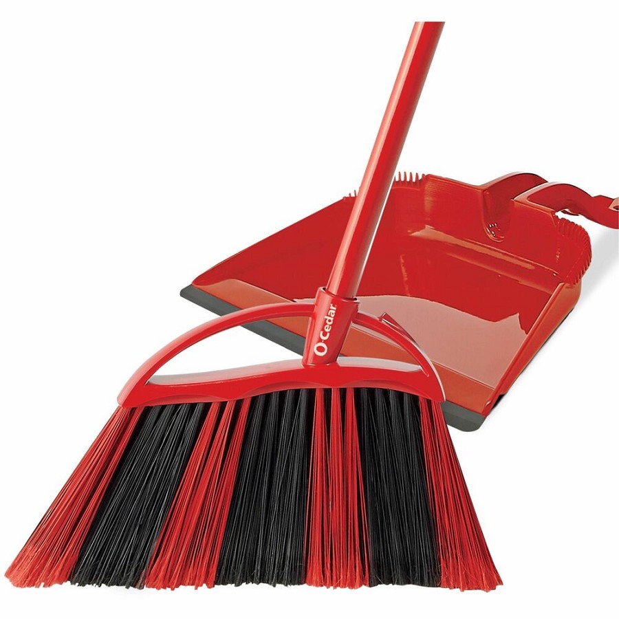 O-Cedar PowerCorner One Sweep Broom - Red, Black, Gray - 1 Each 