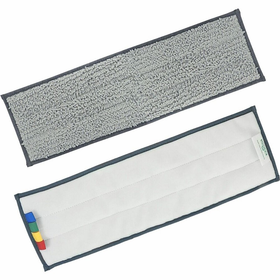 Unger Excella Cleaning Pads - 20' Length - Mopping, Floor - Durable - MicroFiber - Gray - 5 / Carton 