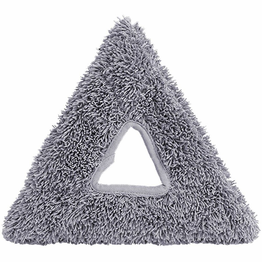 Unger Stingray Glass Washing Pads - Triangle - Washing, Glass, Cleaning - Dirt Remover, Grime Remover - MicroFiber - Gray - 5 / Carton 
