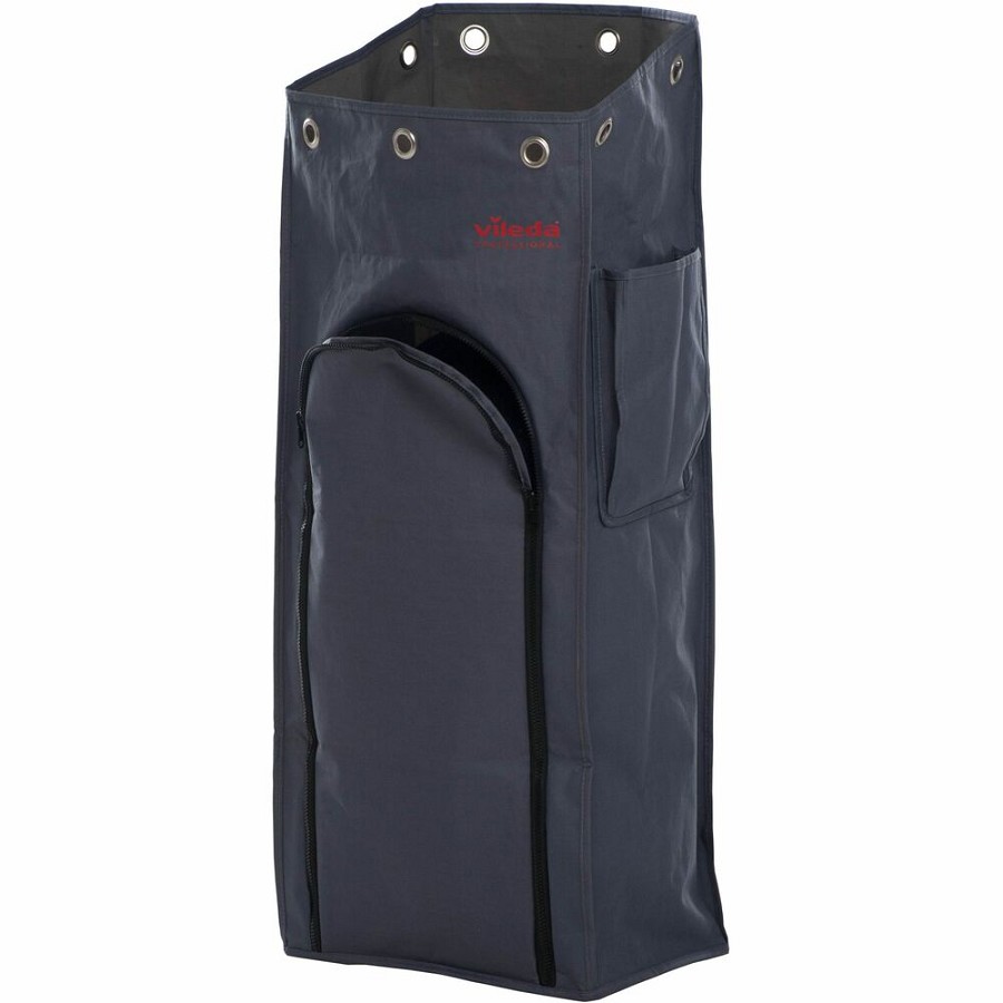 Vileda Professional VoleoPro Zipper Bin Bag Cover - 18.50 gal Capacity9.40' Width x 13.40' Depth - Zipper Closure - Multi - Janitorial Cart, Bottle, Cloth - 1 Each 