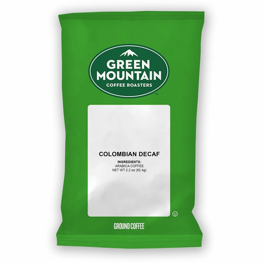 Green Mountain Coffee Fraction Pack Colombian Decaf Coffee - Compatible with Keurig Brewer - Medium - Fraction Pack - Colombian Decaf - Decaffeinated - 50 / Carton 