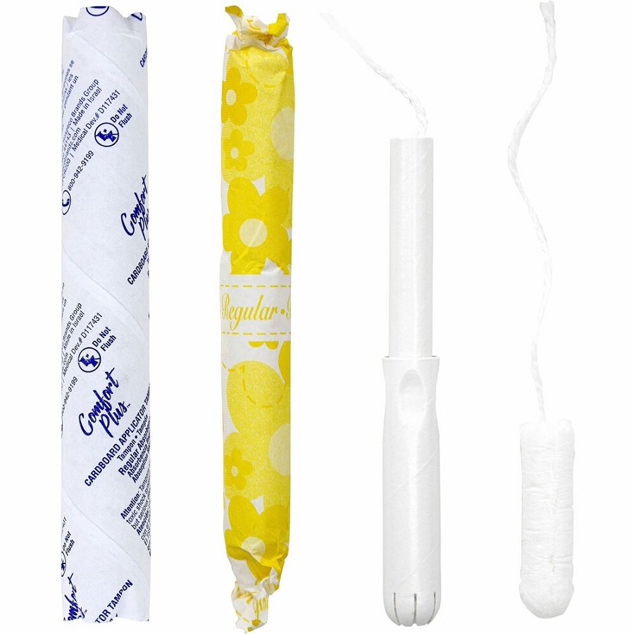 Hospeco Cardboard Applicator Tampons - Regular - Cardboard Applicator - Comfortable - 1 Carton 