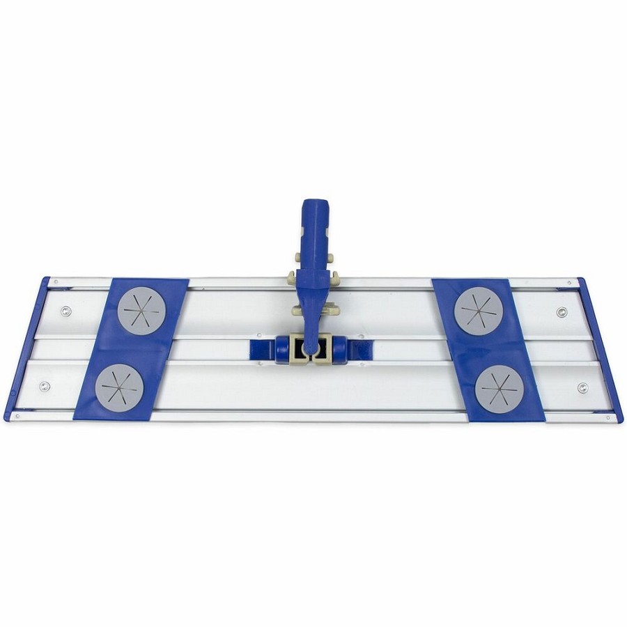 Monarch Smart Rags 18' Lockable Mop Frame - Lightweight, Hook & Loop Strip - Black, Silver - Aluminum - 1 Each 
