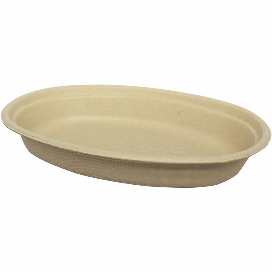 World Centric Compostable Fiber Bowl - Food, Ice Cream, Commercial - Disposable - Natural - Fiber, Bamboo Body - 300 / Carton 