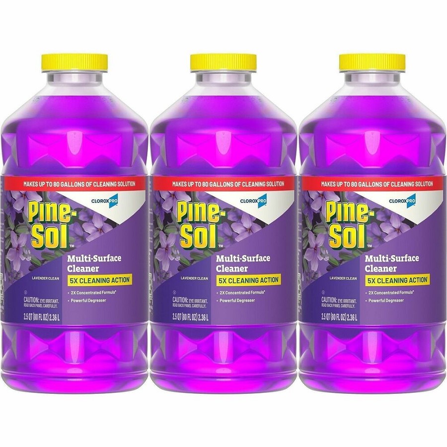 CloroxPro Pine-Sol Multi-Surface Cleaner - For Multi Surface - Concentrate - Liquid - 80 fl oz (2.5 quart) - Lavender Scent - Recommended For: Dirt Remover, Grease Remover, Grime Remover, Allergen Remover, Germs Remover, Odor Remover, Stain Remover, Soap 