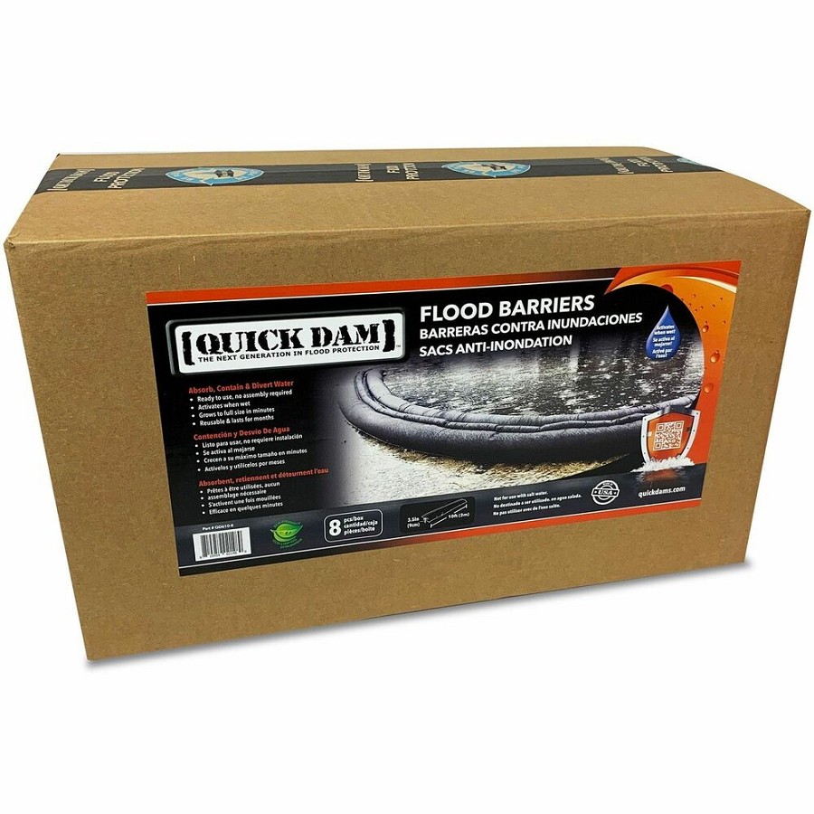 Quick Dam Flood Barriers - 3.5' Height - Black - 8 / Carton 