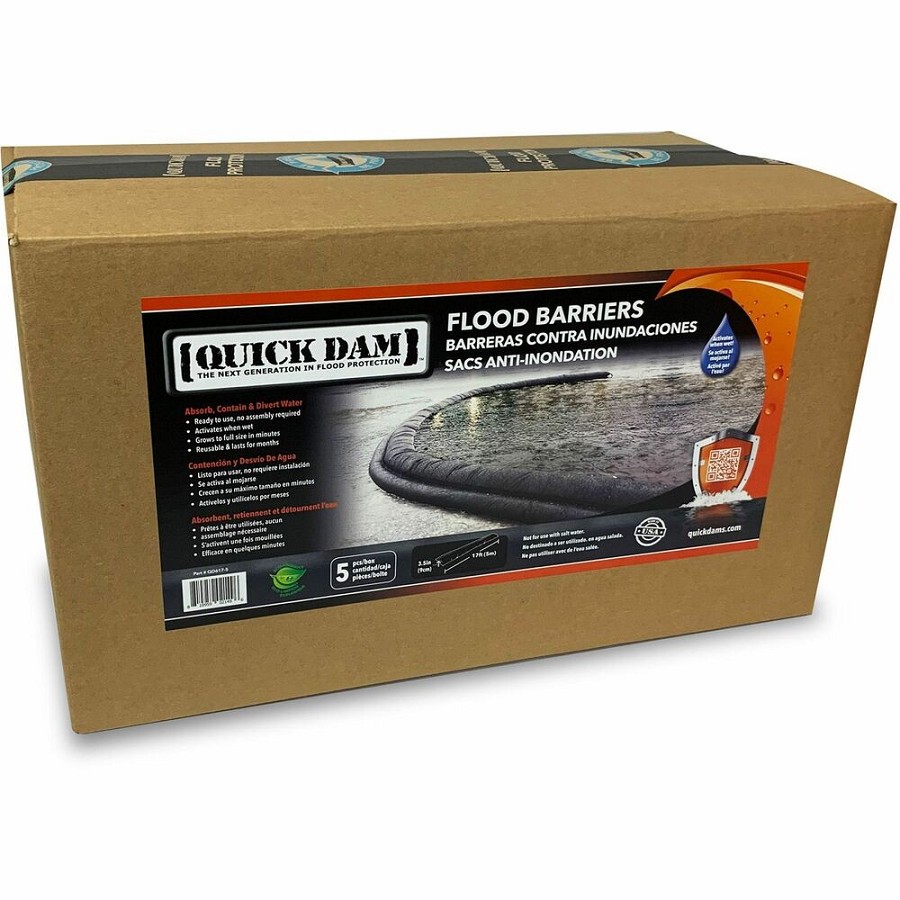 Quick Dam Flood Barriers - 3.5' Height - Black - 5 / Carton 